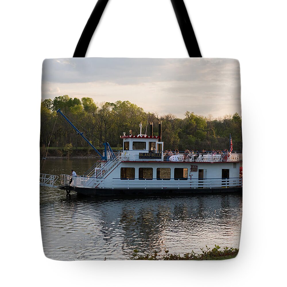 Island Belle Tote Bag featuring the photograph Island Belle Sternwheeler by Holden The Moment