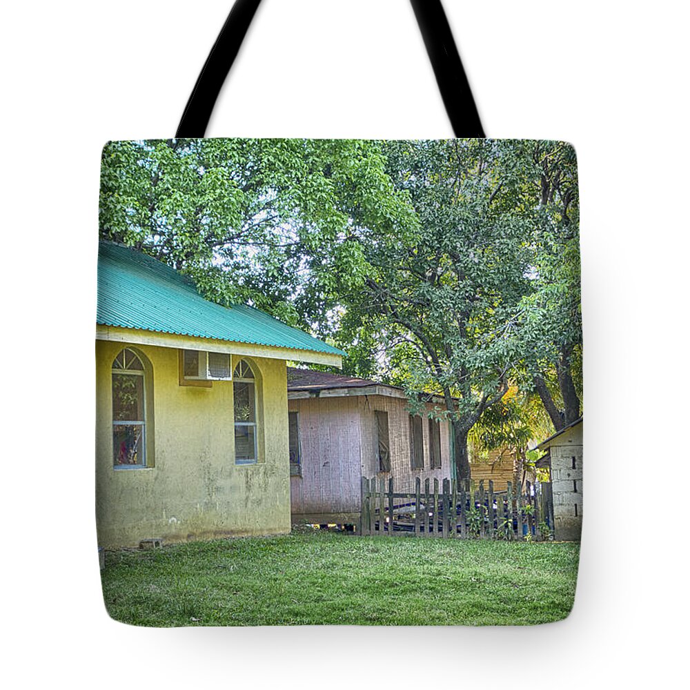 Church Tote Bag featuring the photograph Island Church Yard by Jessica Levant