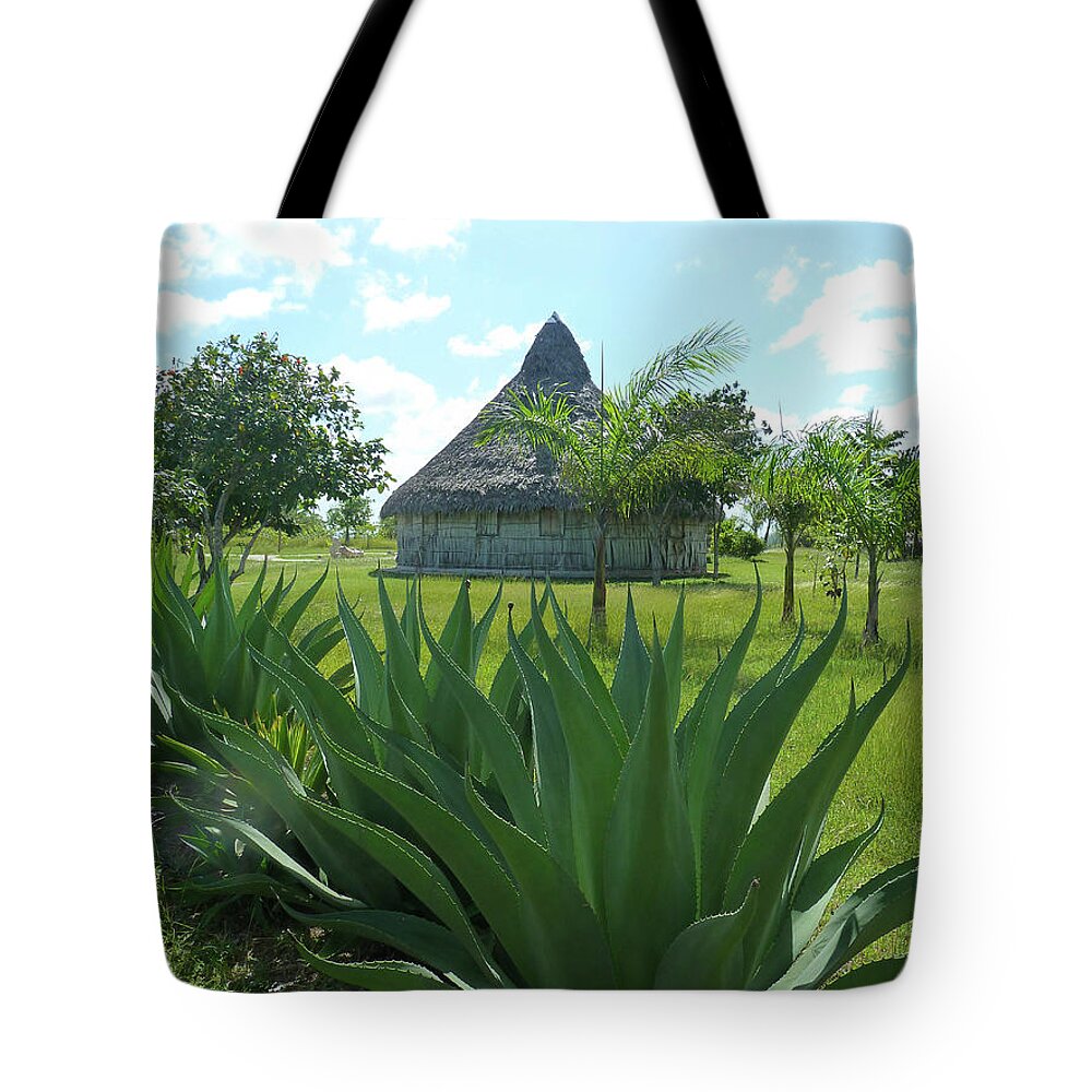 Photography Tote Bag featuring the photograph Island hut and scenery by Francesca Mackenney