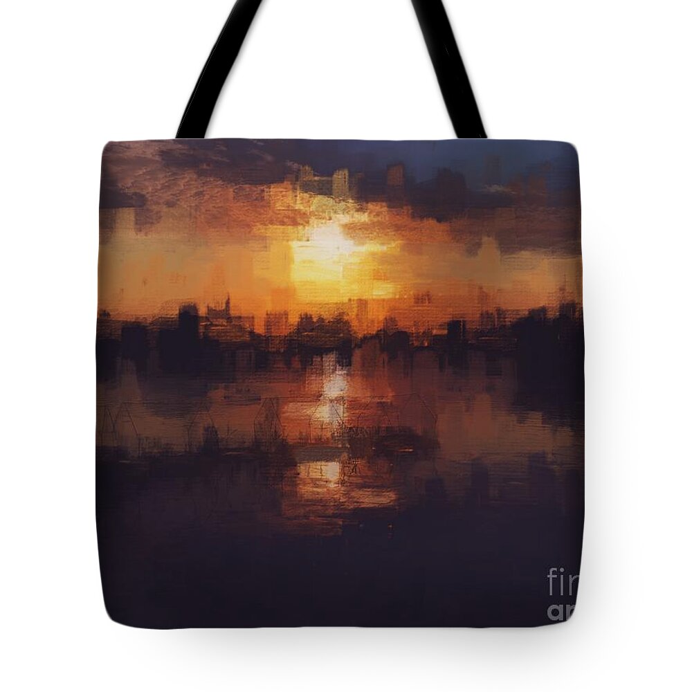 1000 Views Tote Bag featuring the photograph Island in the City by Jenny Revitz Soper