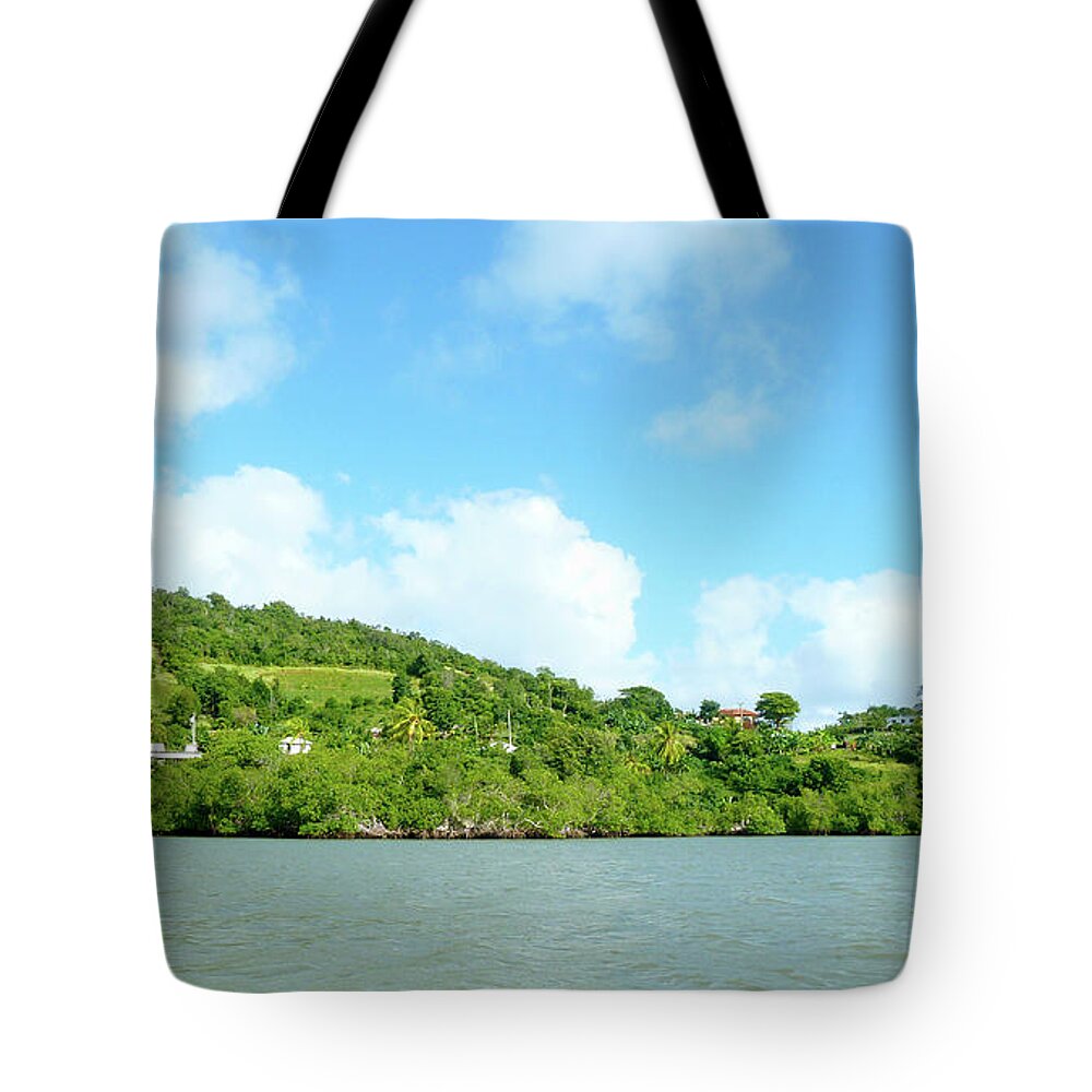 Photography Tote Bag featuring the photograph Island View by Francesca Mackenney