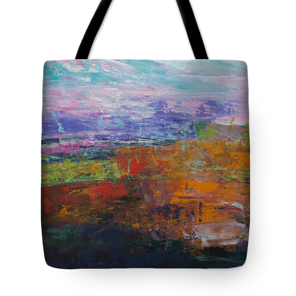 Landscape Tote Bag featuring the painting It Rained That Day by Linda Bailey