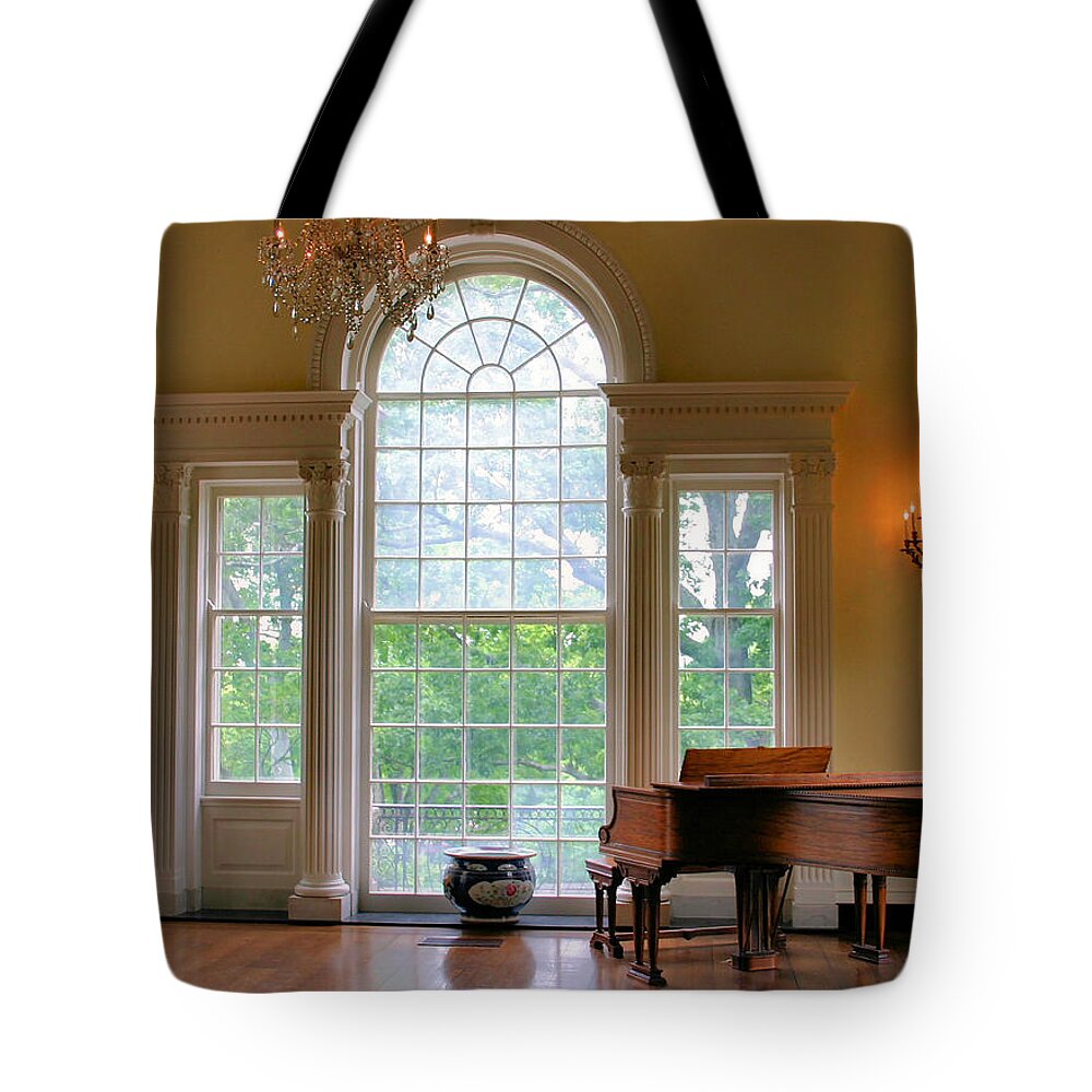 Conservatory Tote Bag featuring the photograph It Was Colonel Mustard in the Conservatory with the by Kristin Elmquist