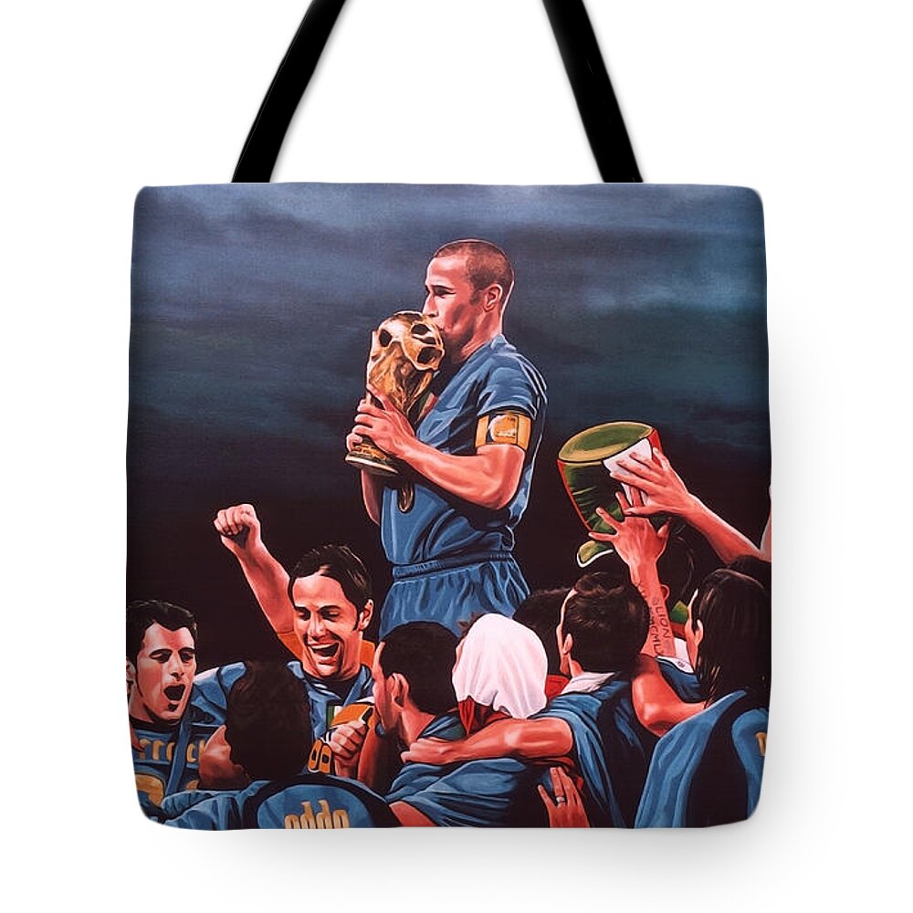 Italia Tote Bag featuring the painting Italia the Blues by Paul Meijering