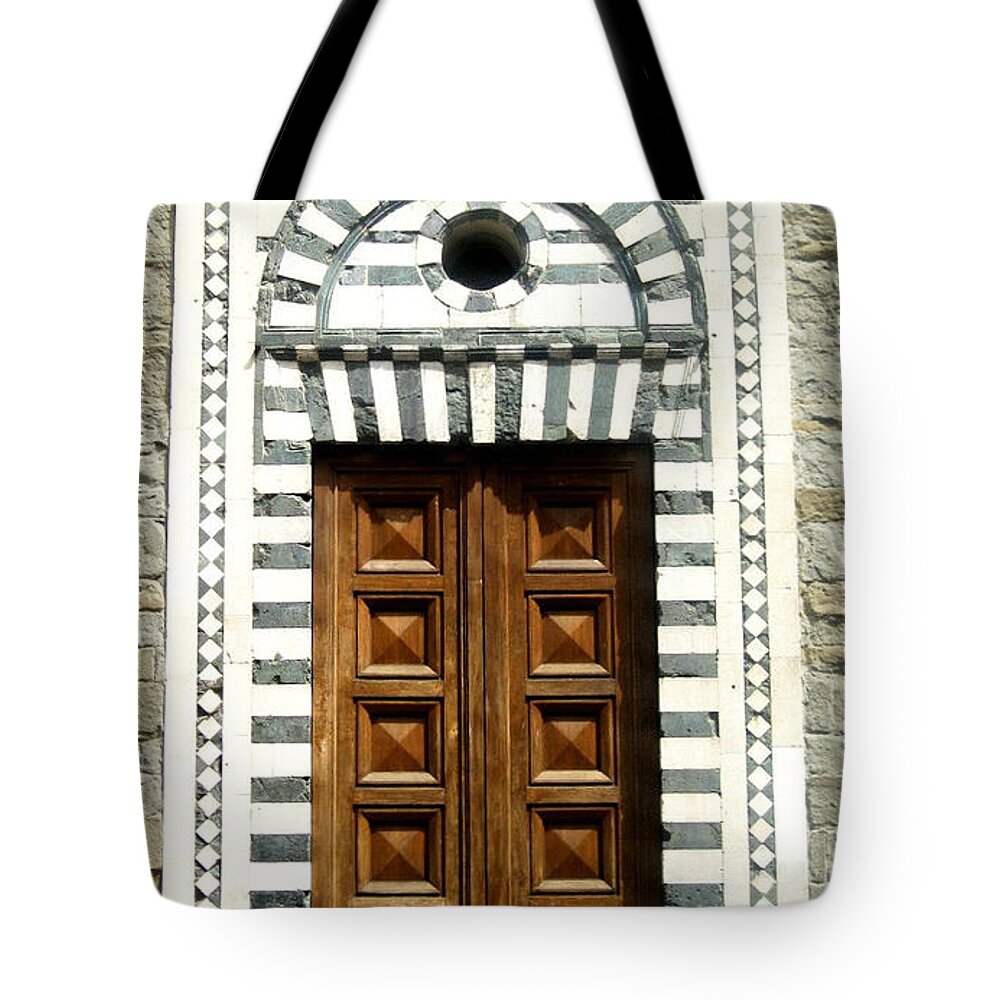 Florence Tote Bag featuring the painting Italy, Door, Florence, Firenze by Lisa Boyd