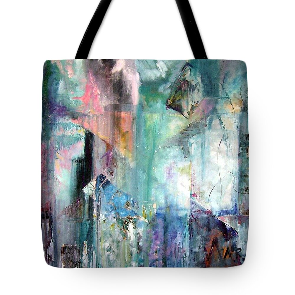 Abstract Tote Bag featuring the painting Italy Experience by Jodie Marie Anne Richardson Traugott     aka jm-ART
