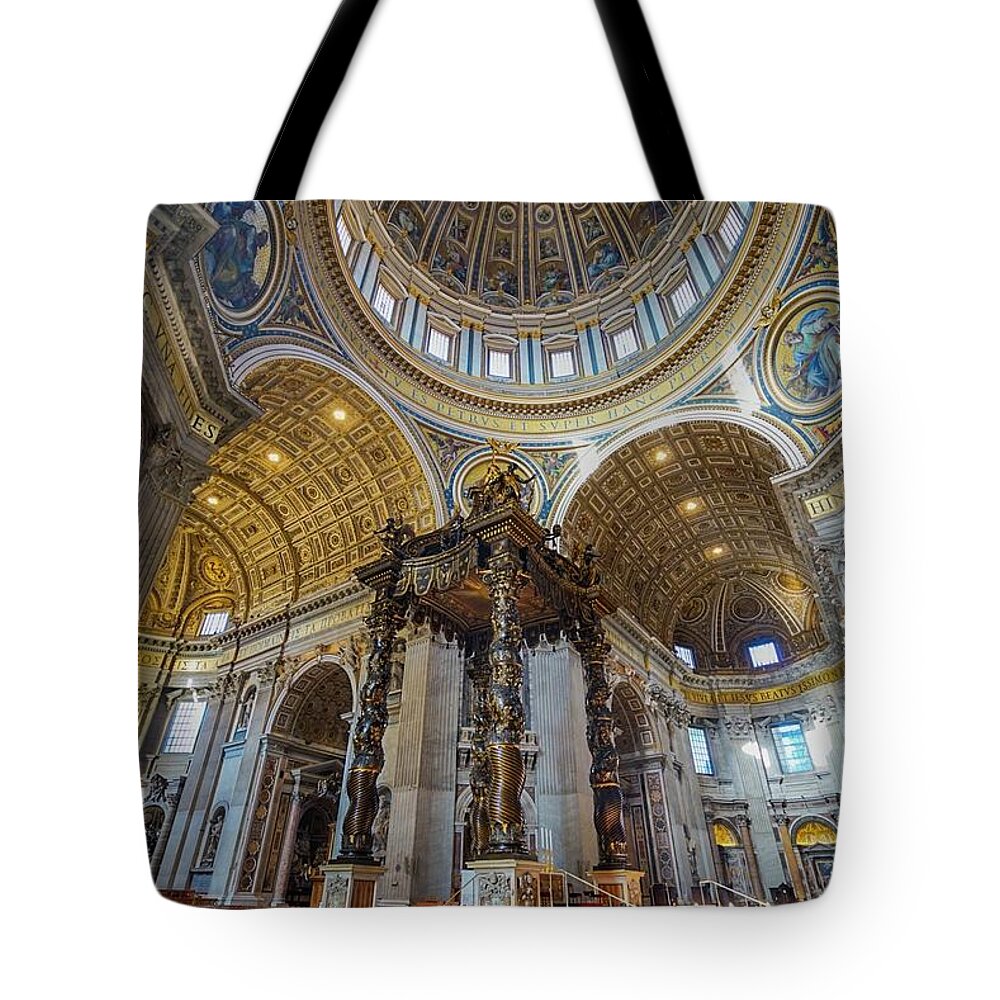 Italy Tote Bag featuring the photograph Italy VaticanCity Church by Street Fashion News