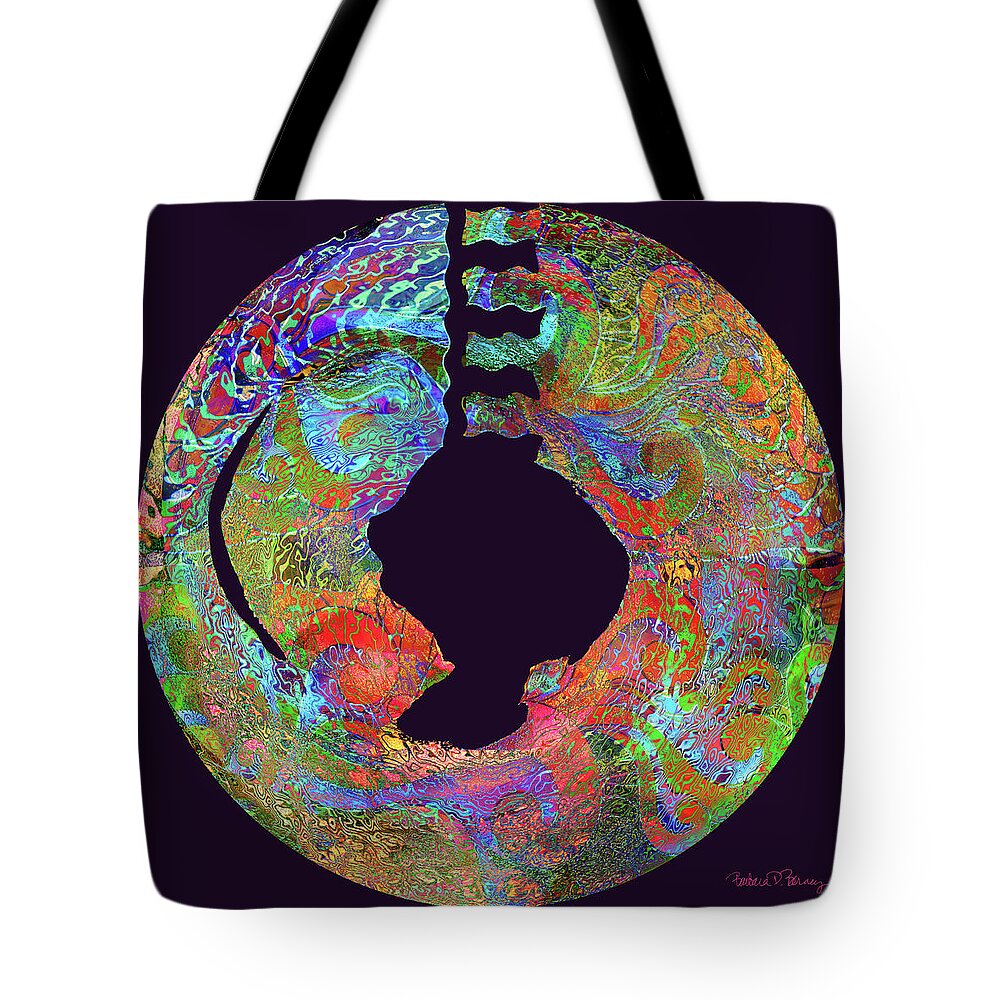 Round Tote Bag featuring the digital art It's a Jungle in There by Barbara Berney