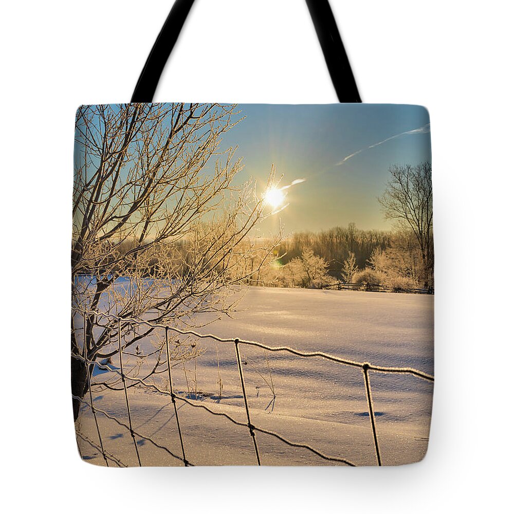 Landscape Tote Bag featuring the photograph It's a warm cold... by Ian Sempowski