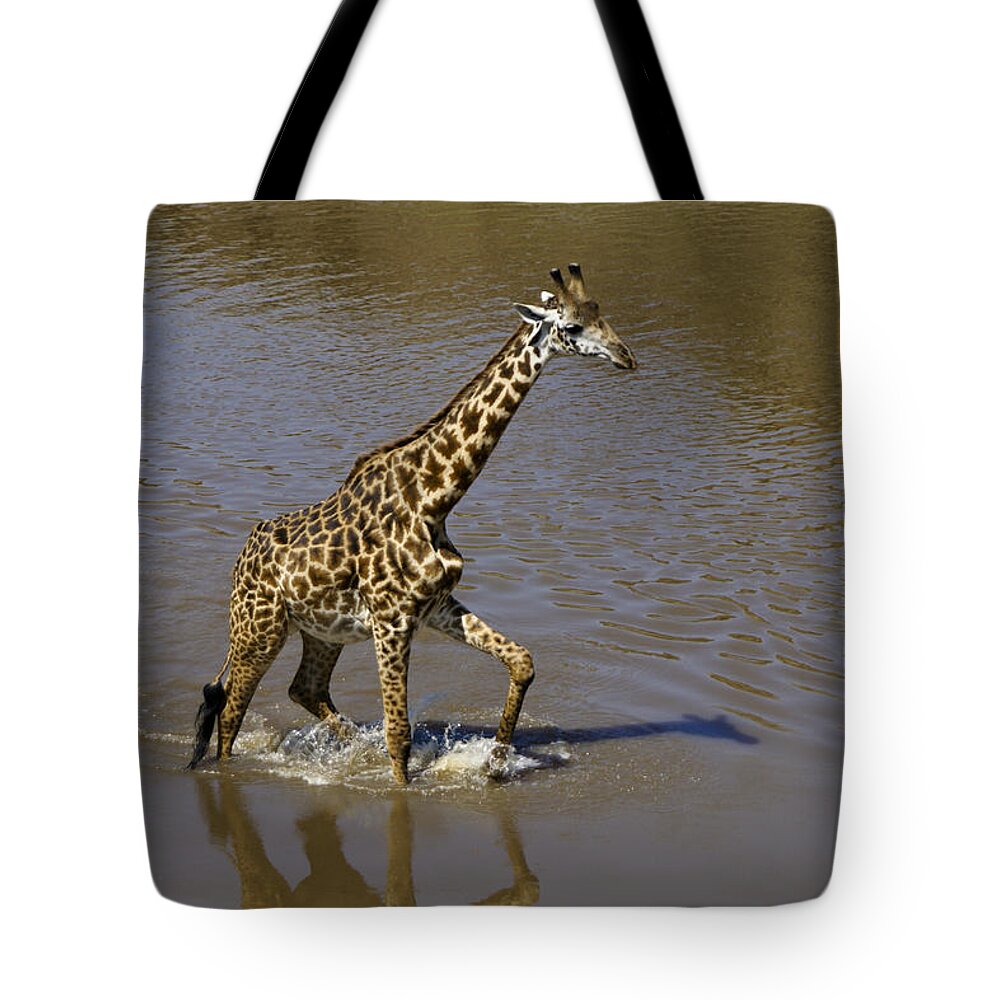 Africa Tote Bag featuring the photograph It's Only Ankle Deep by Michele Burgess