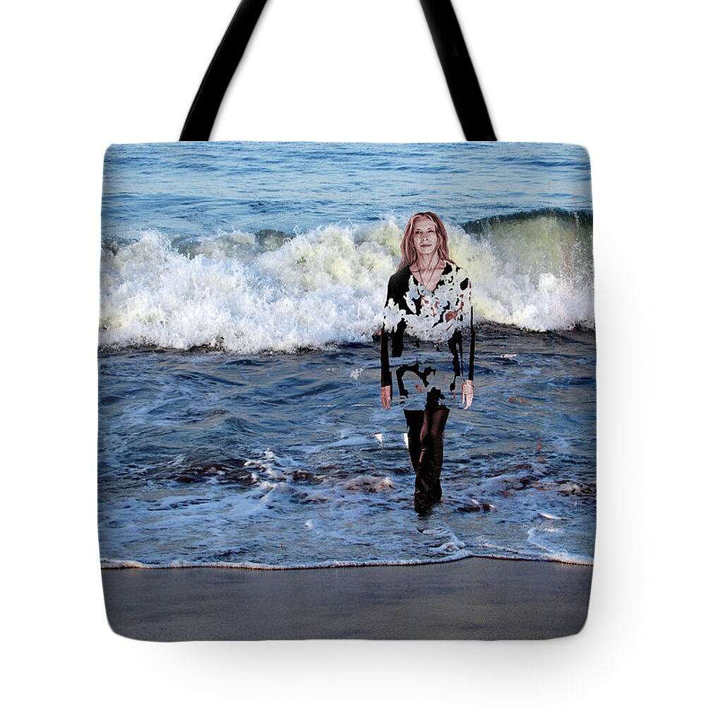 Ocean Tote Bag featuring the photograph I've Been Trying To Walk On Water by Feather Redfox