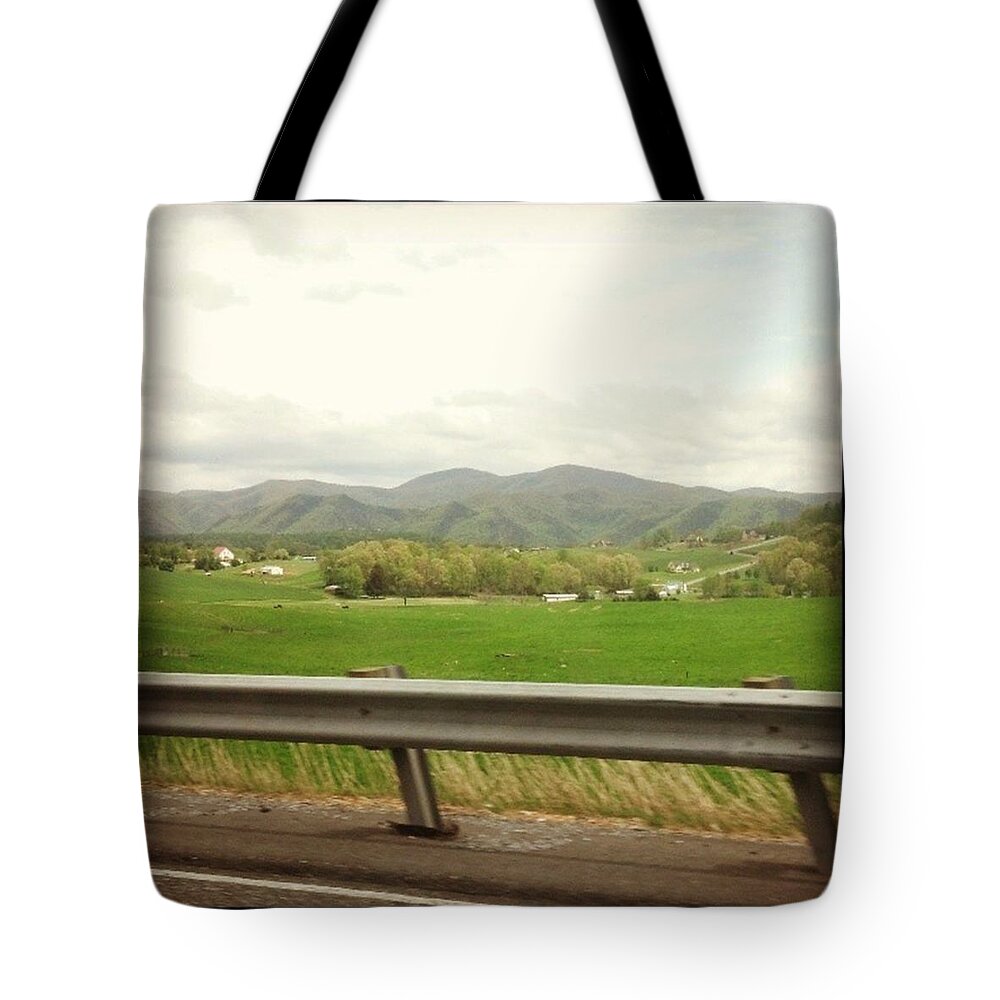 Mountains Tote Bag featuring the photograph Good To Be Back by Shauna Loan