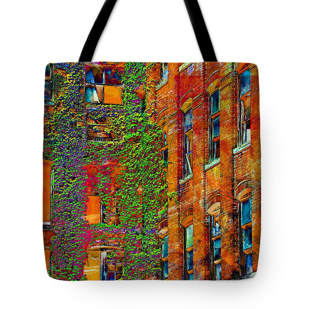 Walls Tote Bag featuring the photograph Ivy by Ricardo Dominguez
