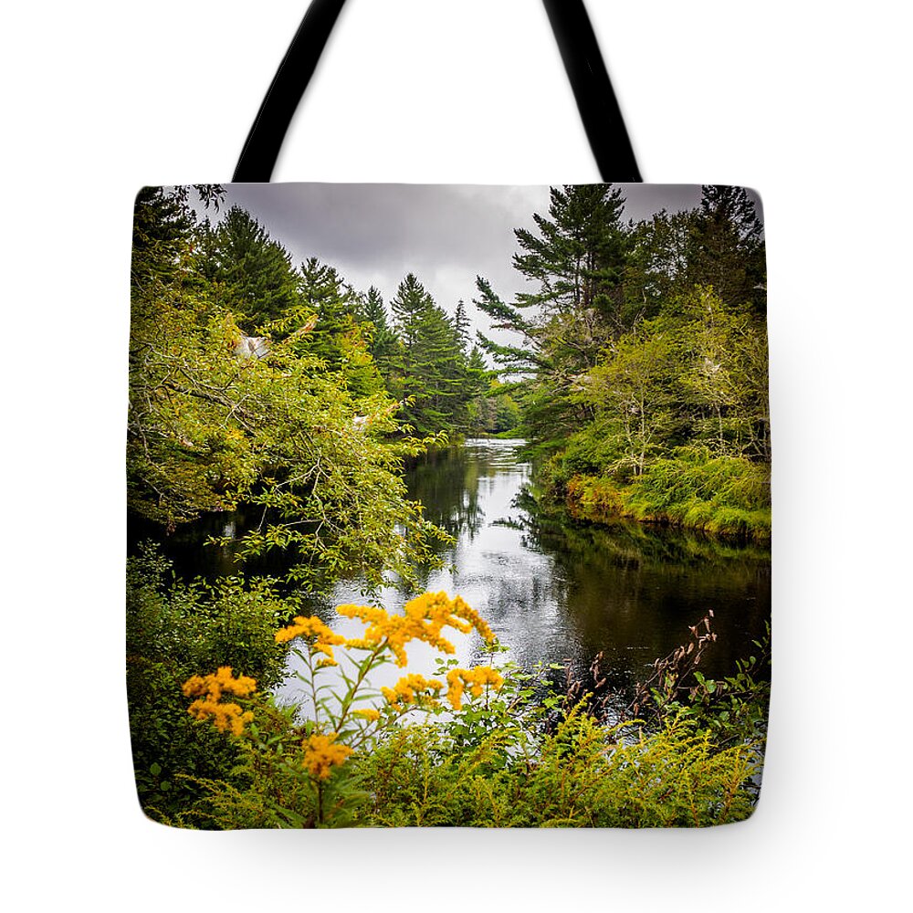Yarmouth Tote Bag featuring the photograph Jakes Falls by Mark Llewellyn