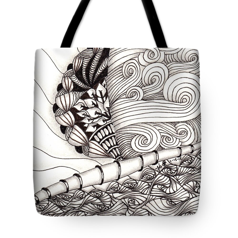 Jamaica Tote Bag featuring the drawing Jamaican Dreams by Jan Steinle