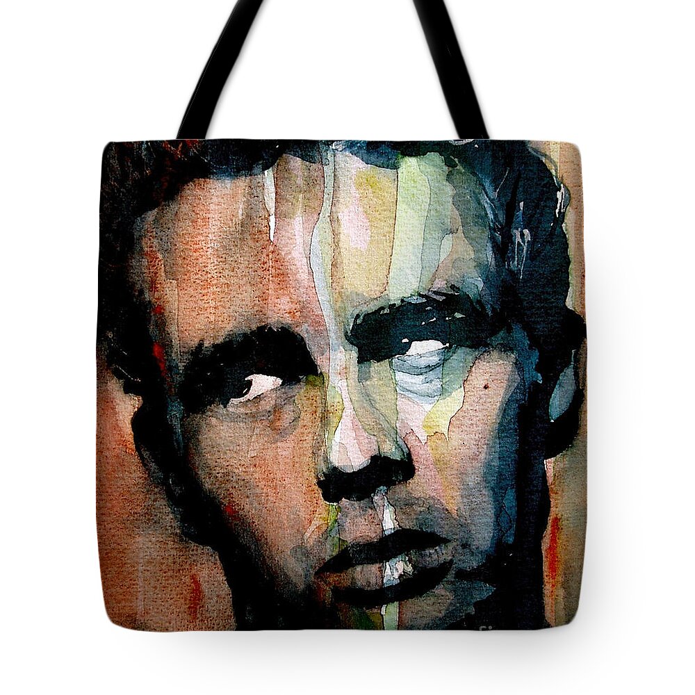 James Dean Tote Bag featuring the painting James Dean by Paul Lovering