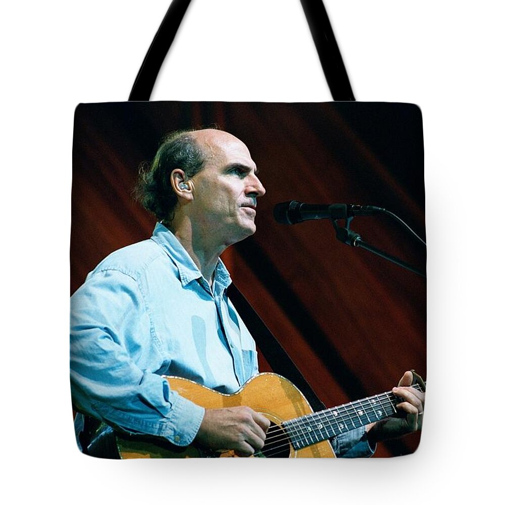 James Taylor Tote Bag featuring the photograph James Taylor by Kevin Cable