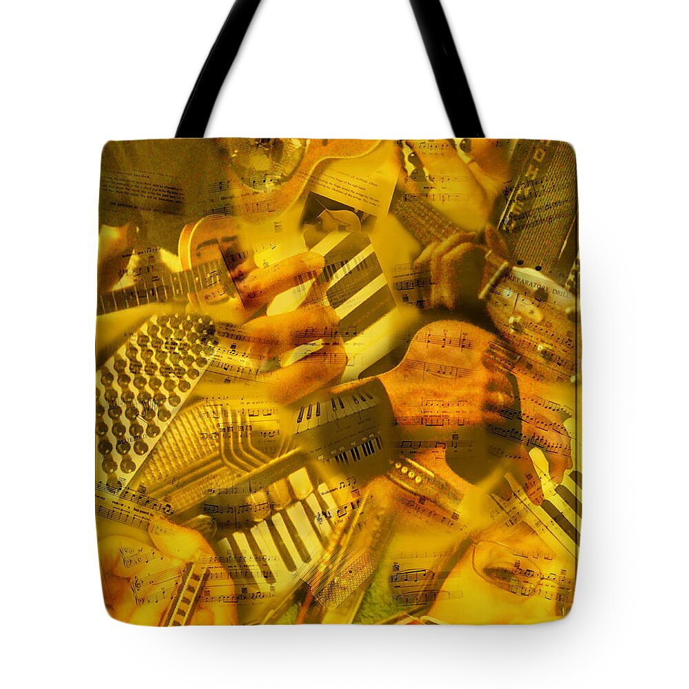 Guitar Tote Bag featuring the photograph Jammin by Linda McRae
