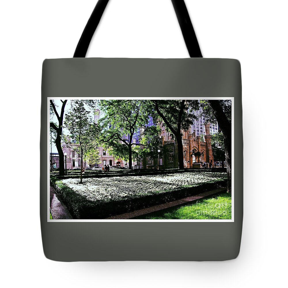 United States Tote Bag featuring the photograph Jane M. Byrne Plaza - City of Chicago by Frank J Casella
