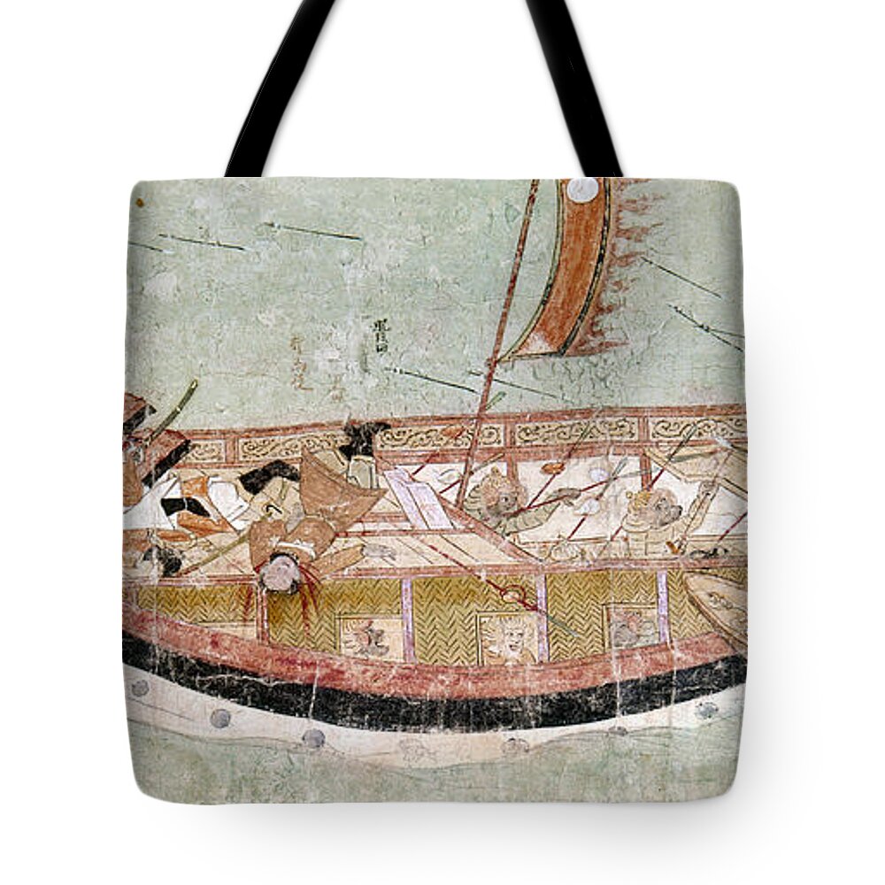 1293 Tote Bag featuring the photograph Japan: Mongol Invasion by Granger