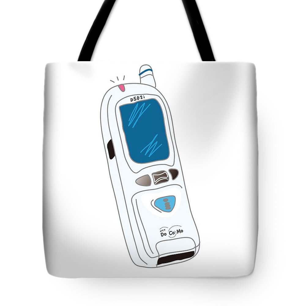  Tote Bag featuring the digital art Japanese Classic Phone by Moto-hal