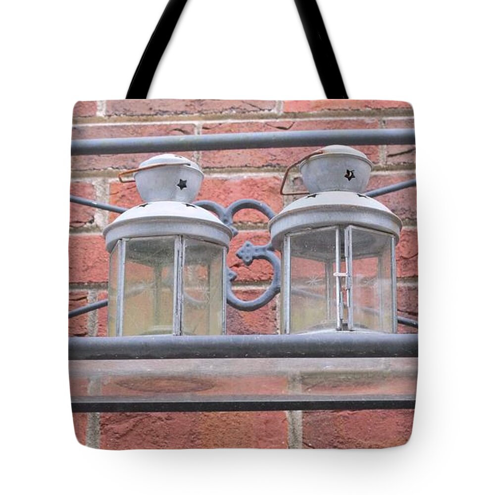 Jars Tote Bag featuring the photograph Lantern Jars by Ali Baucom