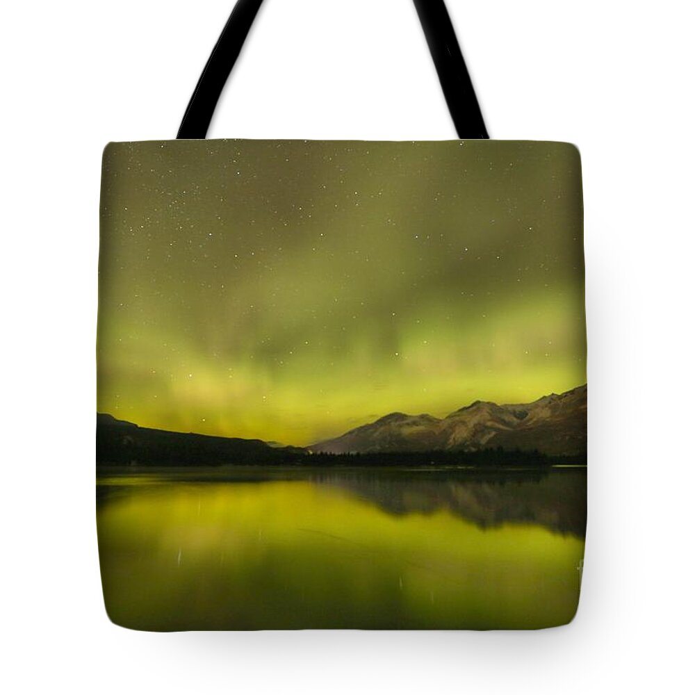 Canadian Northern Lights Tote Bag featuring the photograph Jasper Zen by Adam Jewell