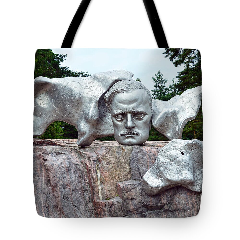 Sibelius Tote Bag featuring the photograph Jean Sibelius Sculpture by Catherine Sherman