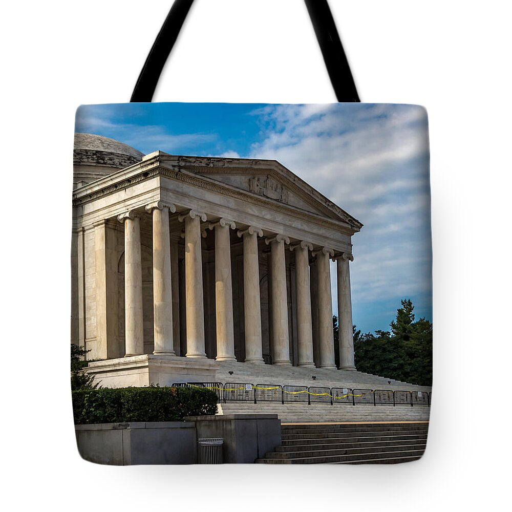 America Tote Bag featuring the photograph Jefferson Memorial Closed by Ed Clark