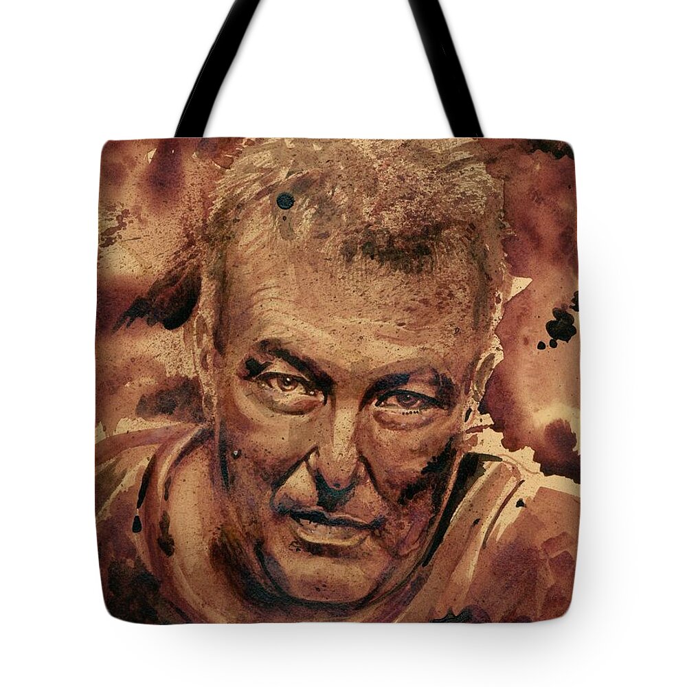 Jello Biafra Tote Bag featuring the painting Jello Biafra - 1 by Ryan Almighty
