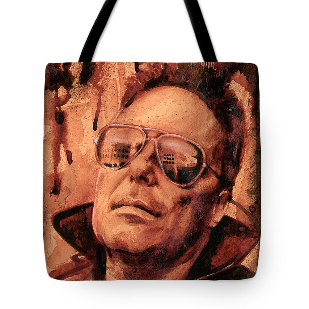 Jello Biafra Tote Bag featuring the painting Jello Biafra - 2 by Ryan Almighty