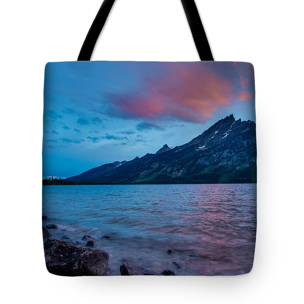 Jenny Lake Tote Bag featuring the photograph Jenny Lake at Sunset by Adam Mateo Fierro