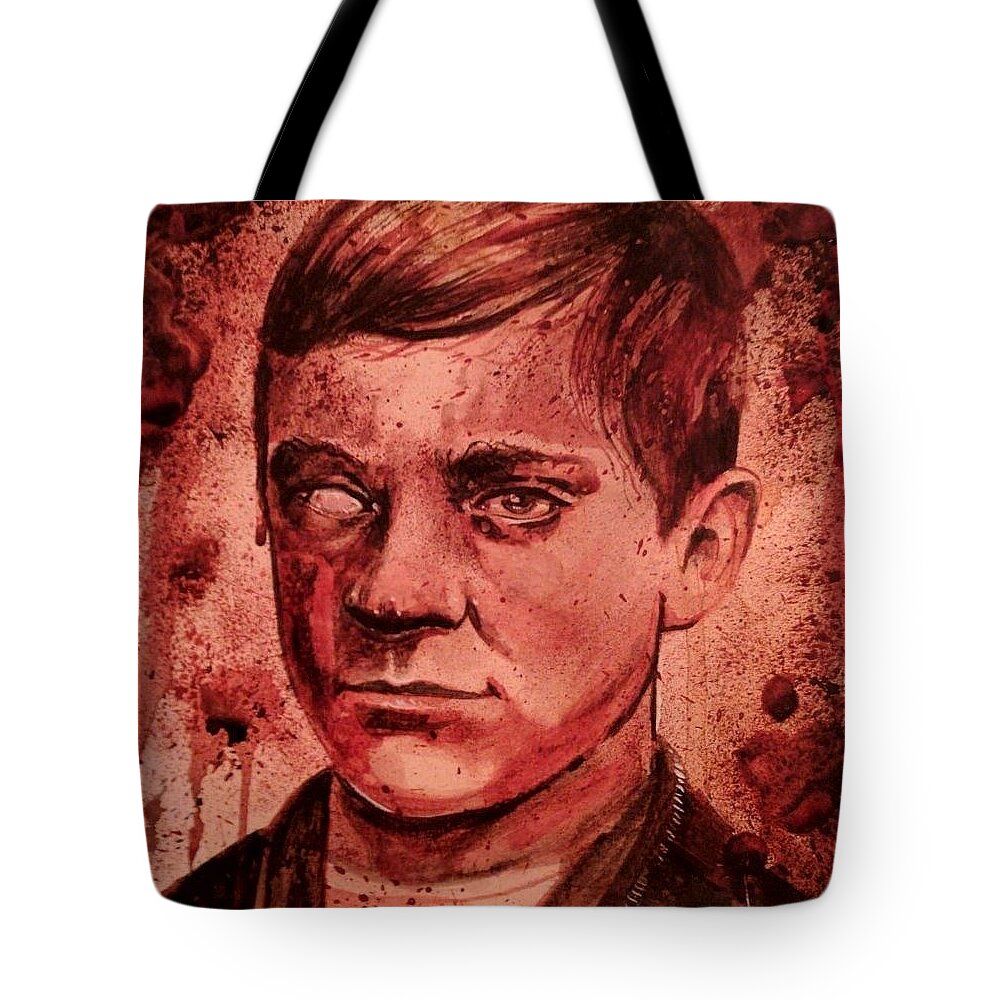 Ryan Almighty Tote Bag featuring the painting JESSE POMEROY fresh blood by Ryan Almighty