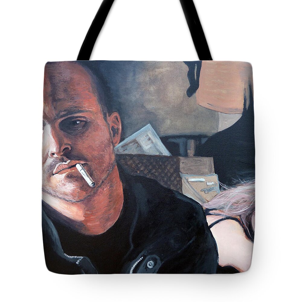 Jesse's Girl Tote Bag featuring the painting Jesse's Girl by Tom Roderick