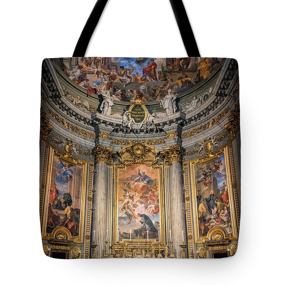 Joan Carroll Tote Bag featuring the photograph Jesuit Church Rome Italy by Joan Carroll