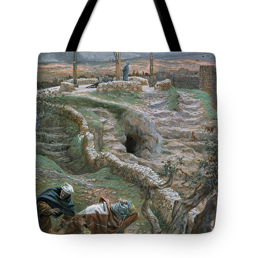 Jesus Tote Bag featuring the painting Jesus Alone on the Cross by Tissot