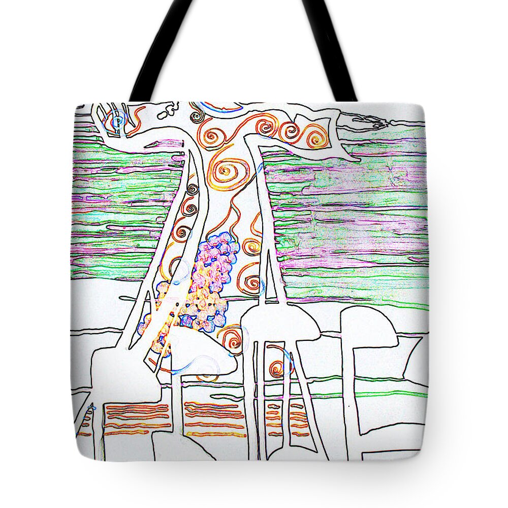  Tote Bag featuring the painting Jesus The Vine by Gloria Ssali