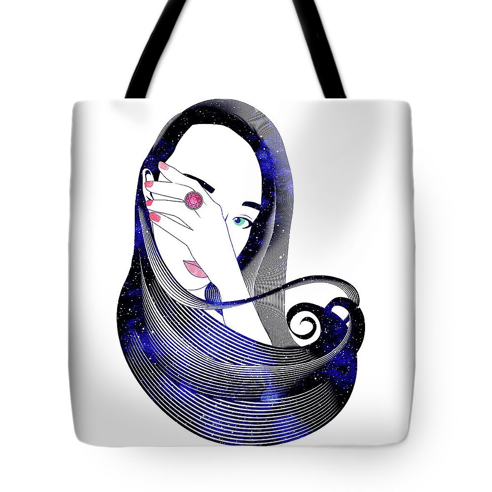 Woman Tote Bag featuring the digital art Jewel by Stevyn Llewellyn