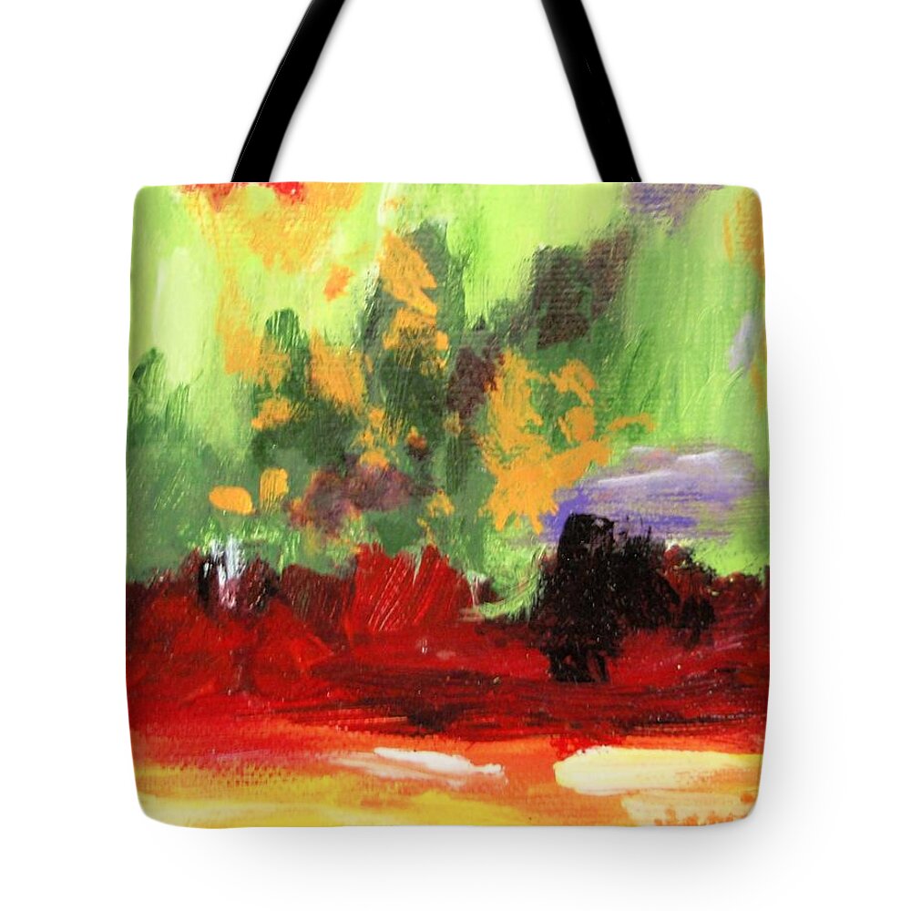 Abstract Tote Bag featuring the painting Jill's Abstract by Jamie Frier