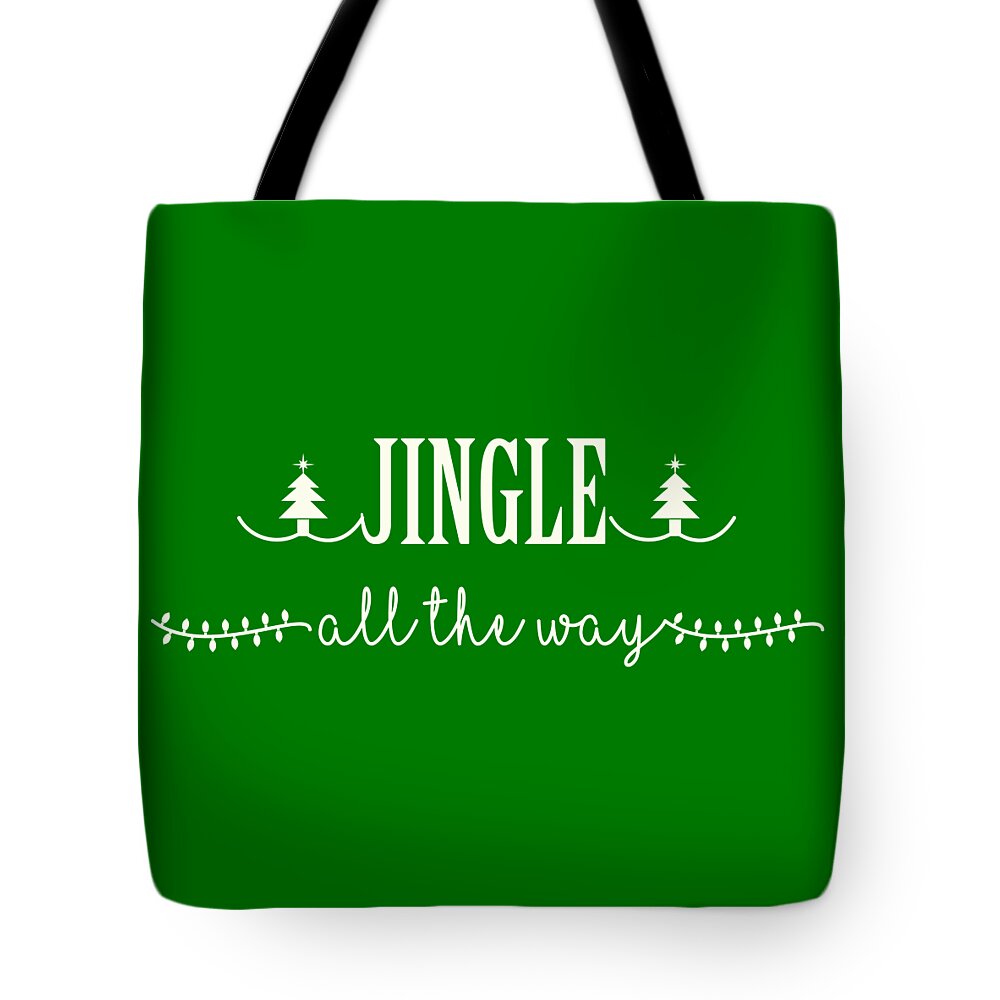 Jingle Tote Bag featuring the digital art Jingle All The Way by Hermes Fine Art