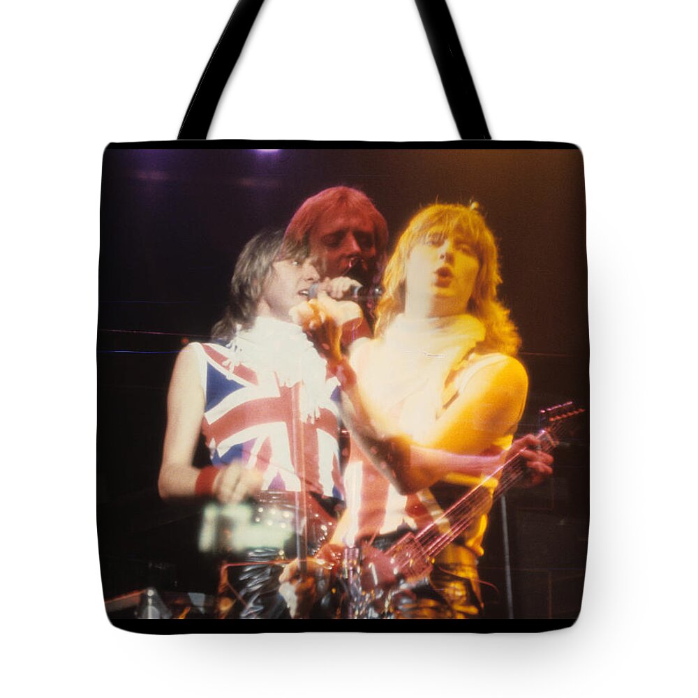 Def Leppard Tote Bag featuring the photograph Joe and Phil of Def Leppard by Rich Fuscia