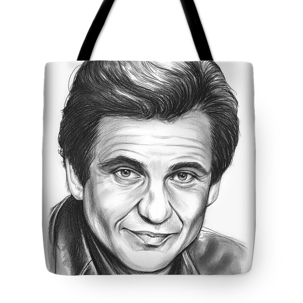 Celebrity Tote Bag featuring the drawing Joe Pesci by Greg Joens