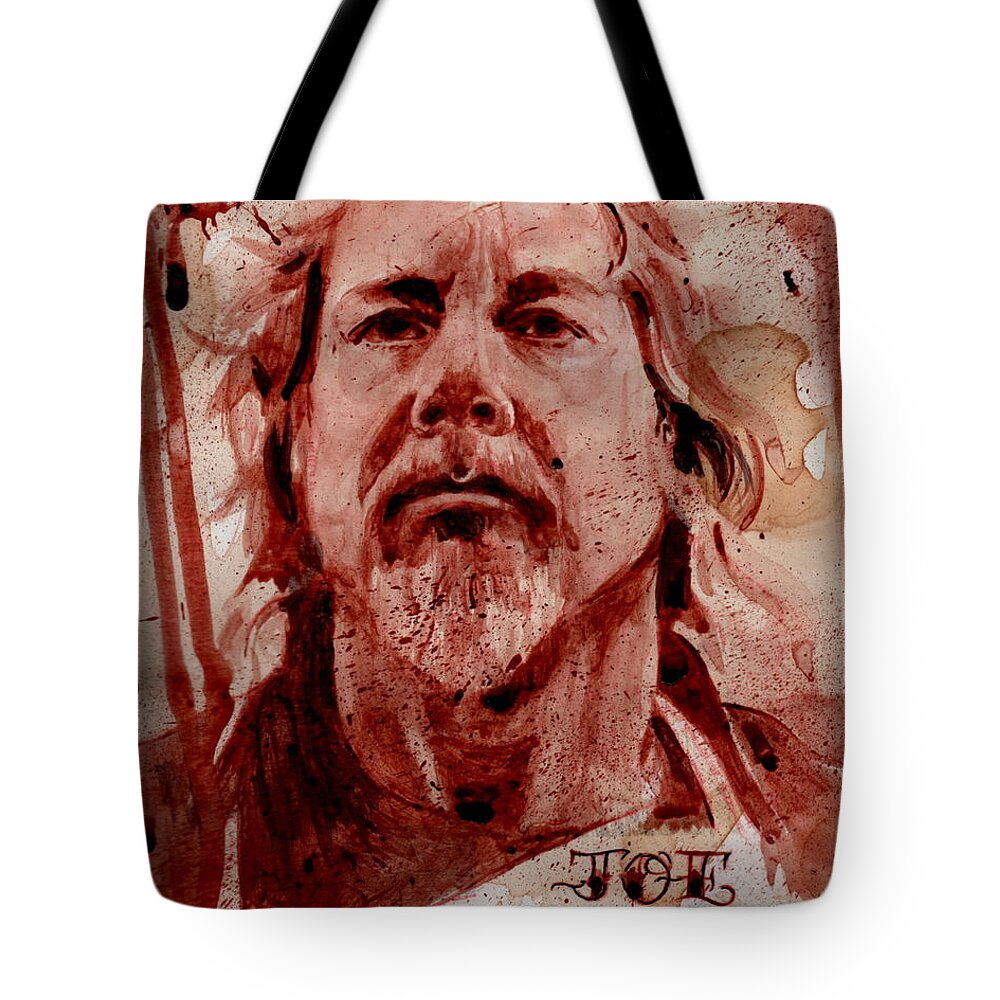 Antiseen Tote Bag featuring the painting JOE YOUNG - ANTiSEEN by Ryan Almighty
