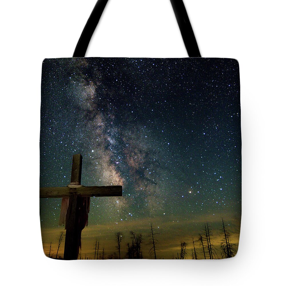 Milky Way Tote Bag featuring the photograph John 6 38 by Randy Robbins