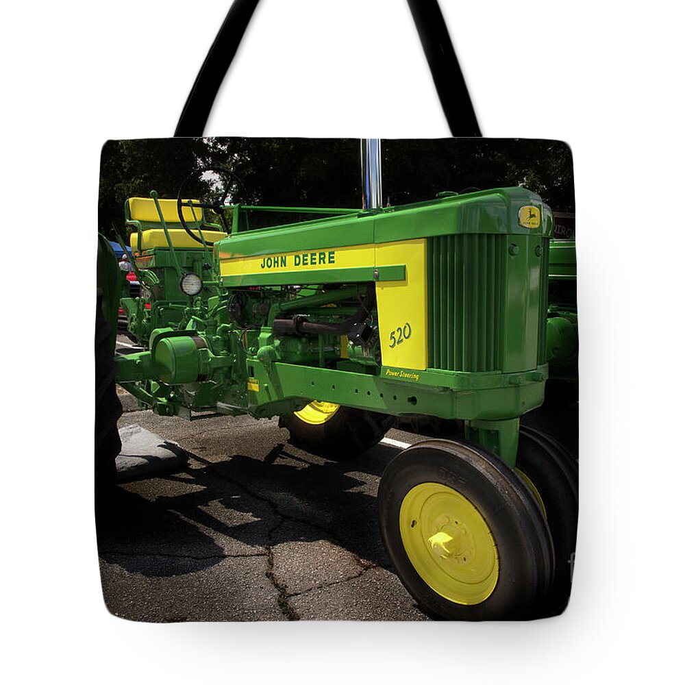 Tractor Tote Bag featuring the photograph John Deere 520 by Mike Eingle