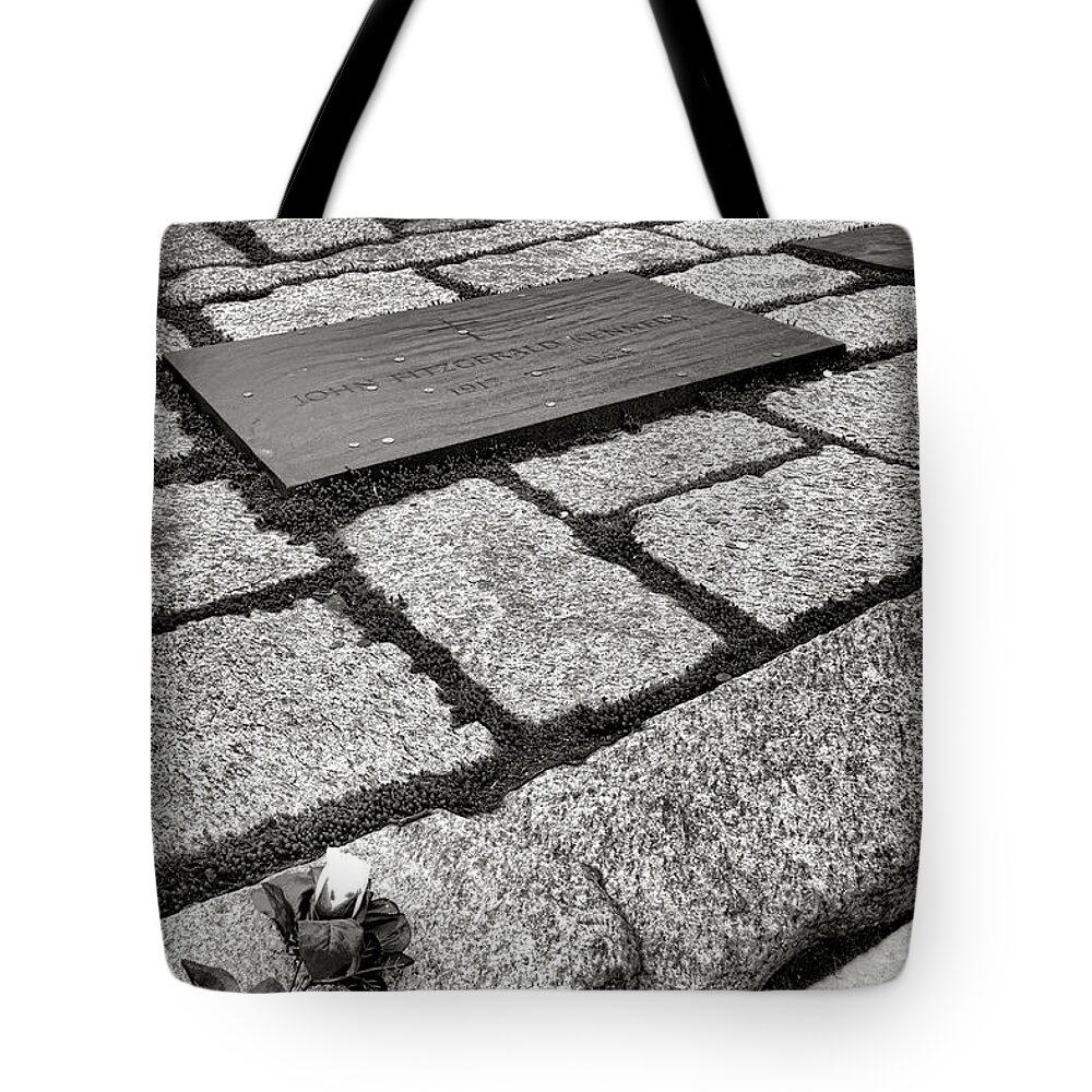 John Tote Bag featuring the photograph John Kennedy Gravesite by Olivier Le Queinec