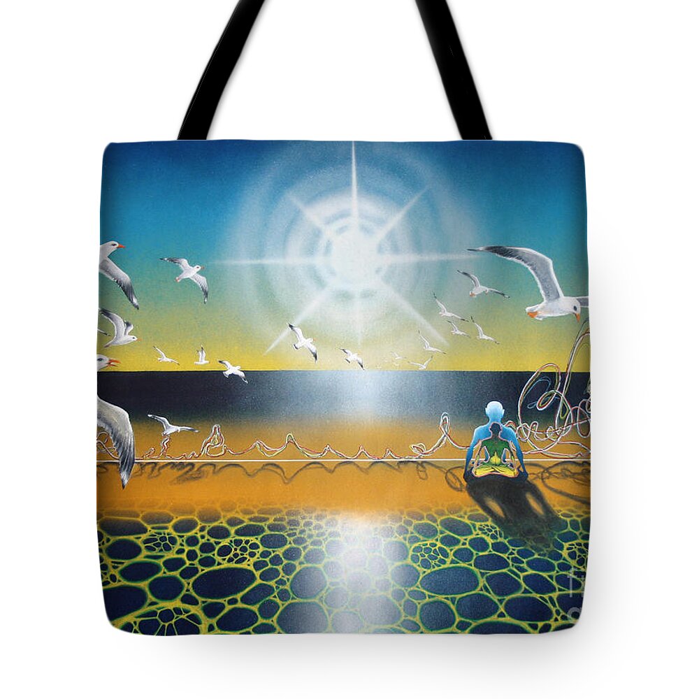 Surrealism Tote Bag featuring the painting Johnathan by Leonard Rubins