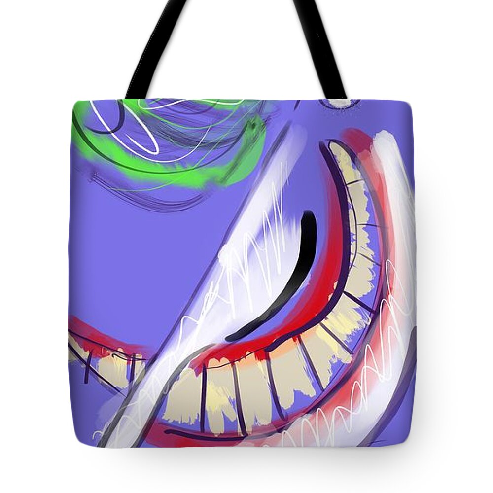 Joker Tote Bag featuring the digital art Joker by Jason Nicholas