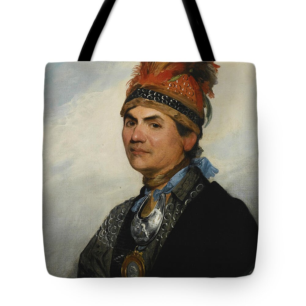 Gilbert Stuart Tote Bag featuring the painting Joseph Brant by Gilbert Stuart