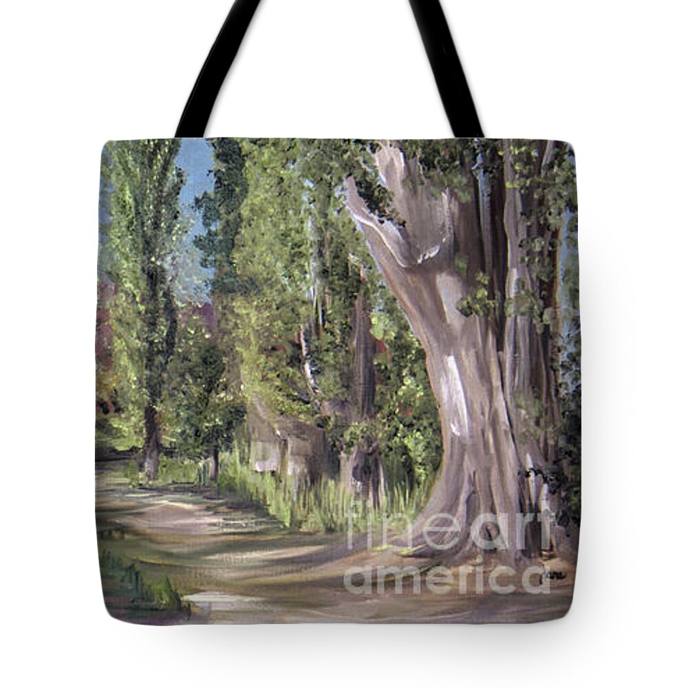 Landscape Tote Bag featuring the painting Josie's Cabin by Nila Jane Autry